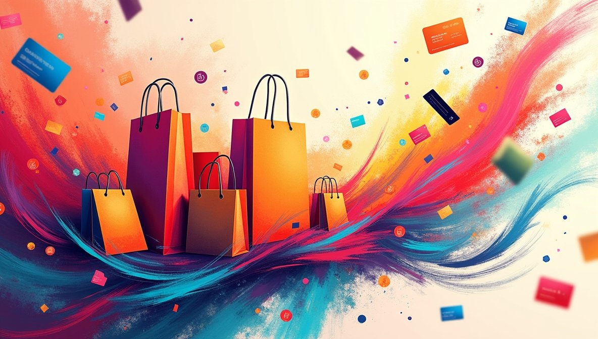 Abstract shopping services concept