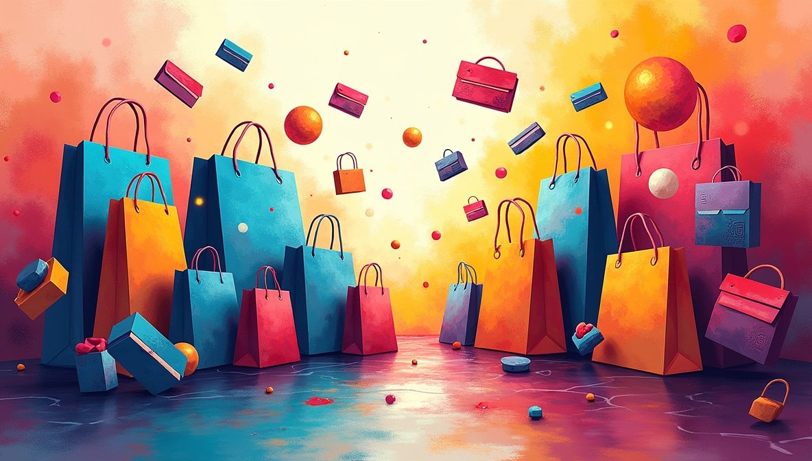 Abstract shopping concept visualization